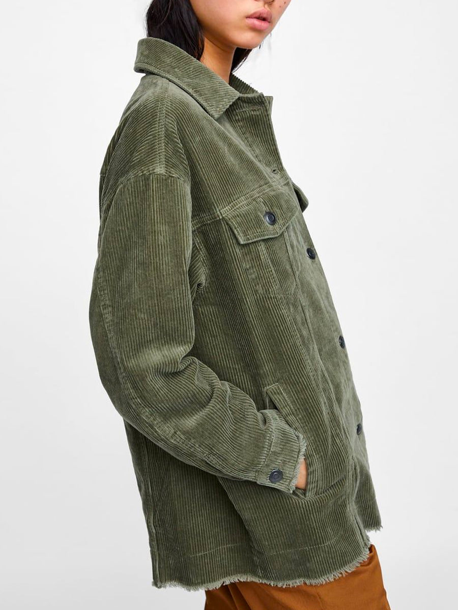 Zara Green Corduroy Jacket (S) - Main Image