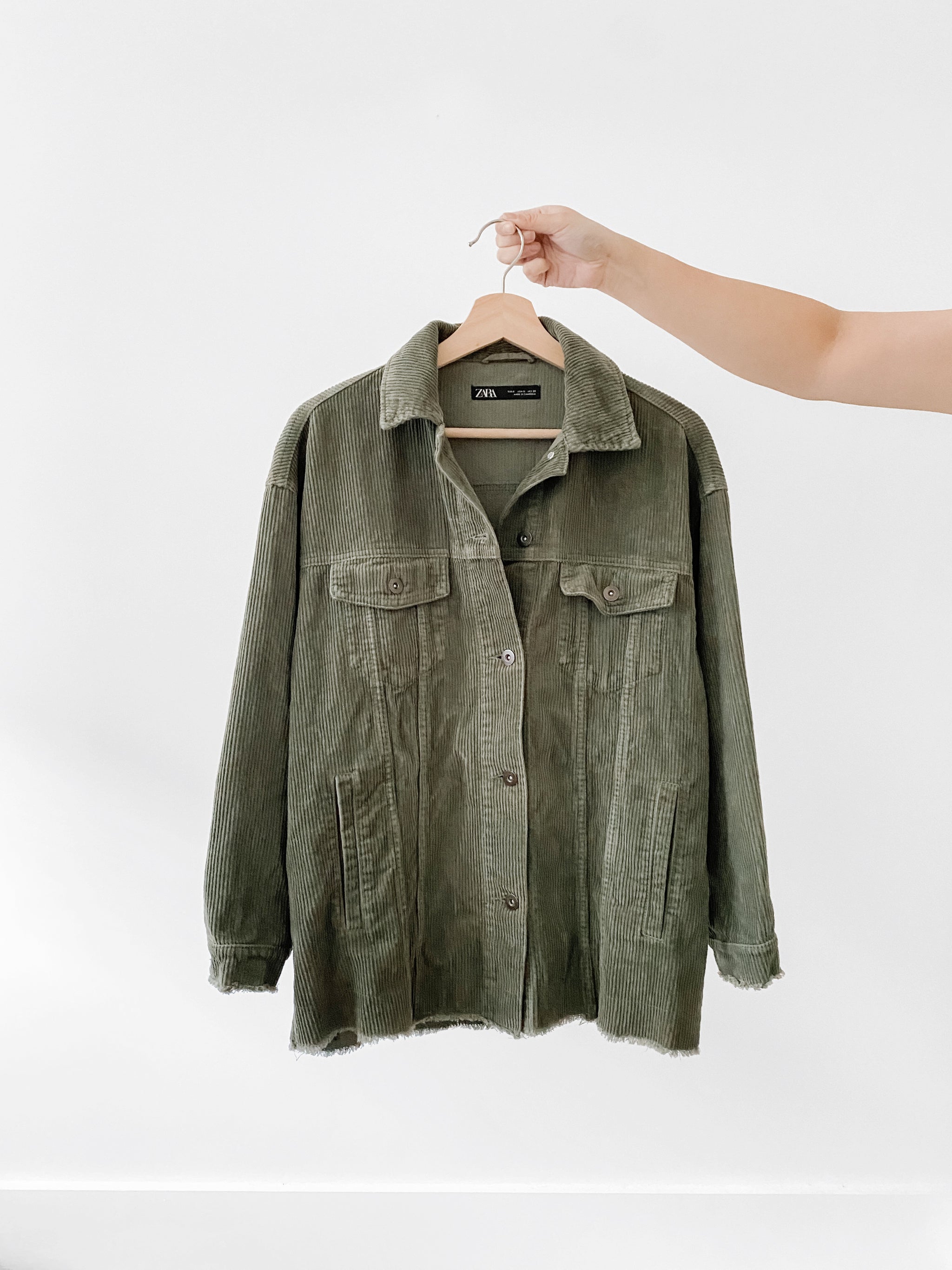 Cotton Corduroy Corduroy Puffer Jacket Zara Corduroy Outwear Coat